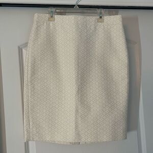 J Crew NWT Yellow and White Midi Skirt